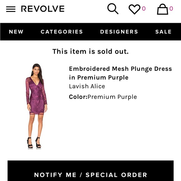 Revolve Lavish Alice Lace Long Sleeve Purple Embroidered Cocktail Dress Size 2 - Picture 6 of 12